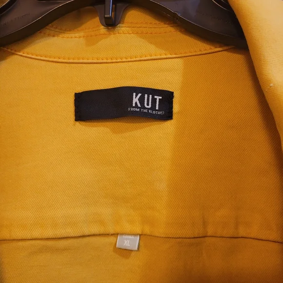 Kut from the Kloth Mustard Jean Jacket - XL - Picture 4 of 5